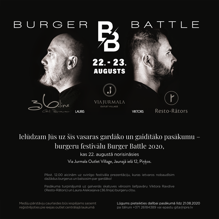 Burger Battle Via Jurmala Outlet Invite